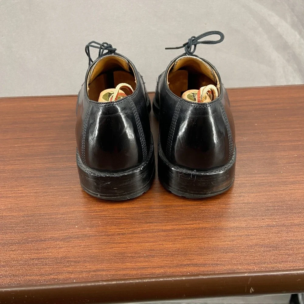 Allen Edmonds Dellwood 1304 Mens 10 R Dress Shoes Black Leather Split Toe Oxford